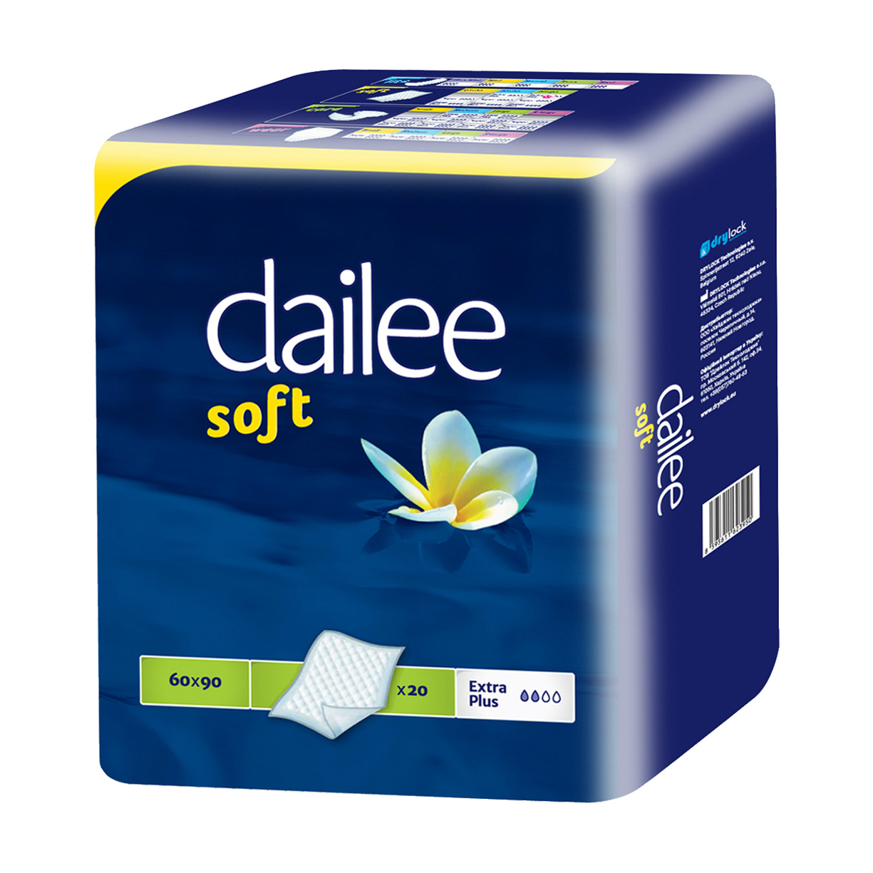 Пелюшки одноразові Dailee Soft Extra Plus 60*90 см, 20 шт